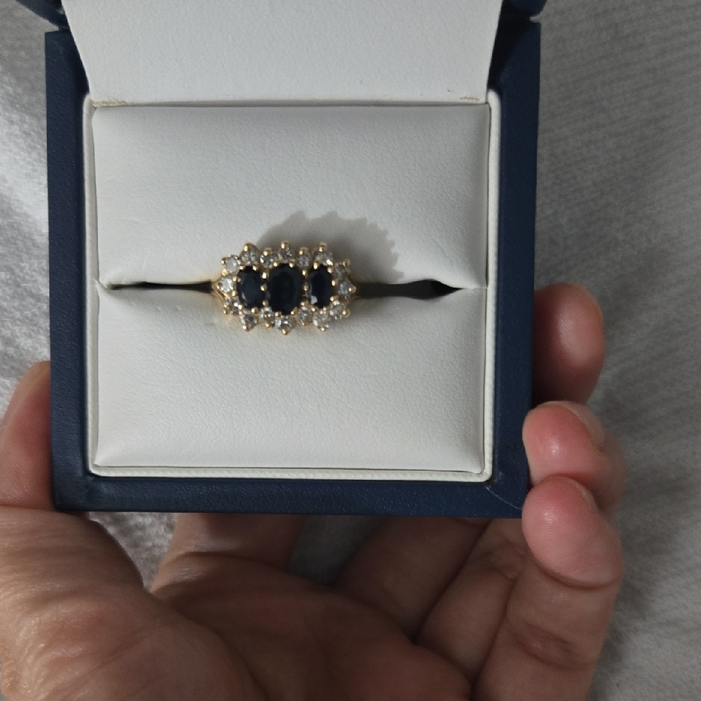 14k Gold and Black Diamond Ring